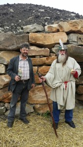 Tim Daw and Arch Druid of Avebury blessing the Long Barrow